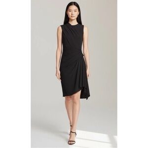 Alexander Wang Sleeveless Draped Black Jersey Dress Sleeveless Sz 4